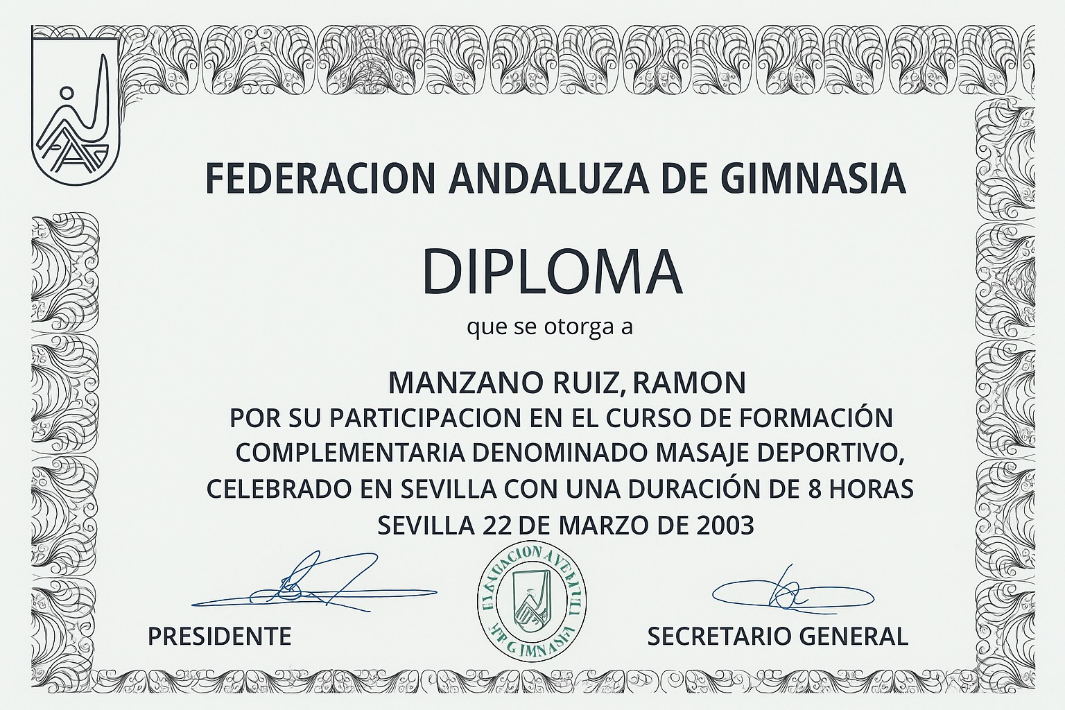 Certificación Masaje Deportivo